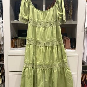 Emory Park Light Green Lace Midi Dress